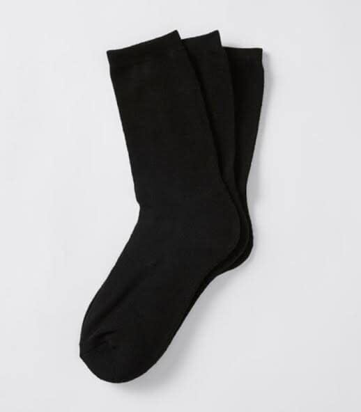 BASIC CREW SOCKS -BLACK (PACK OF 2)