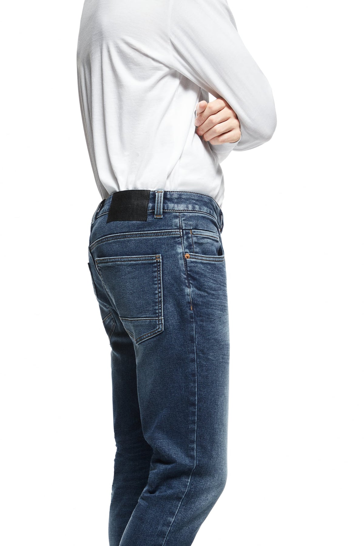 ROF BRANDED DENIM JEANS - DARK BLUE