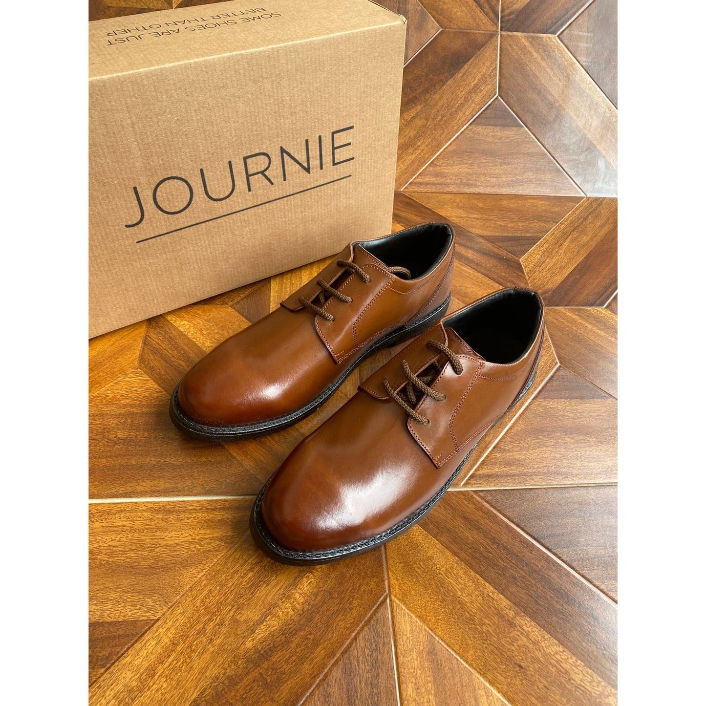 JOURNIE DRESS OXFORD - TAN