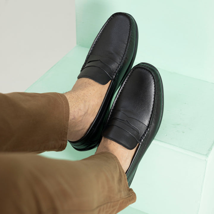 JOURNIE HERITAGE LOAFERS - BLACK