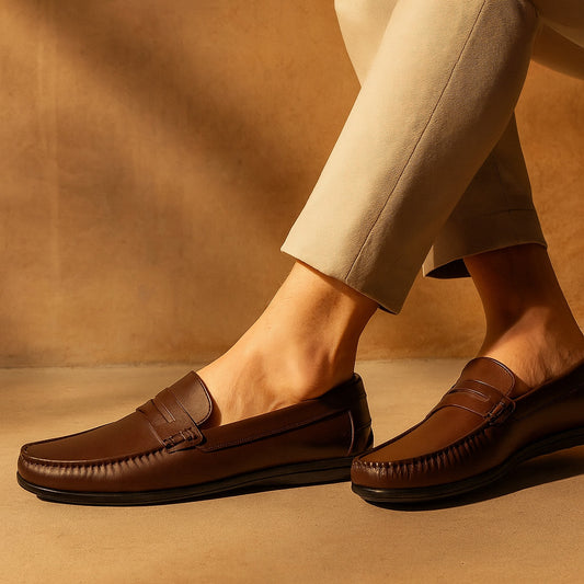 JOURNIE HERITAGE LOAFERS - BROWN