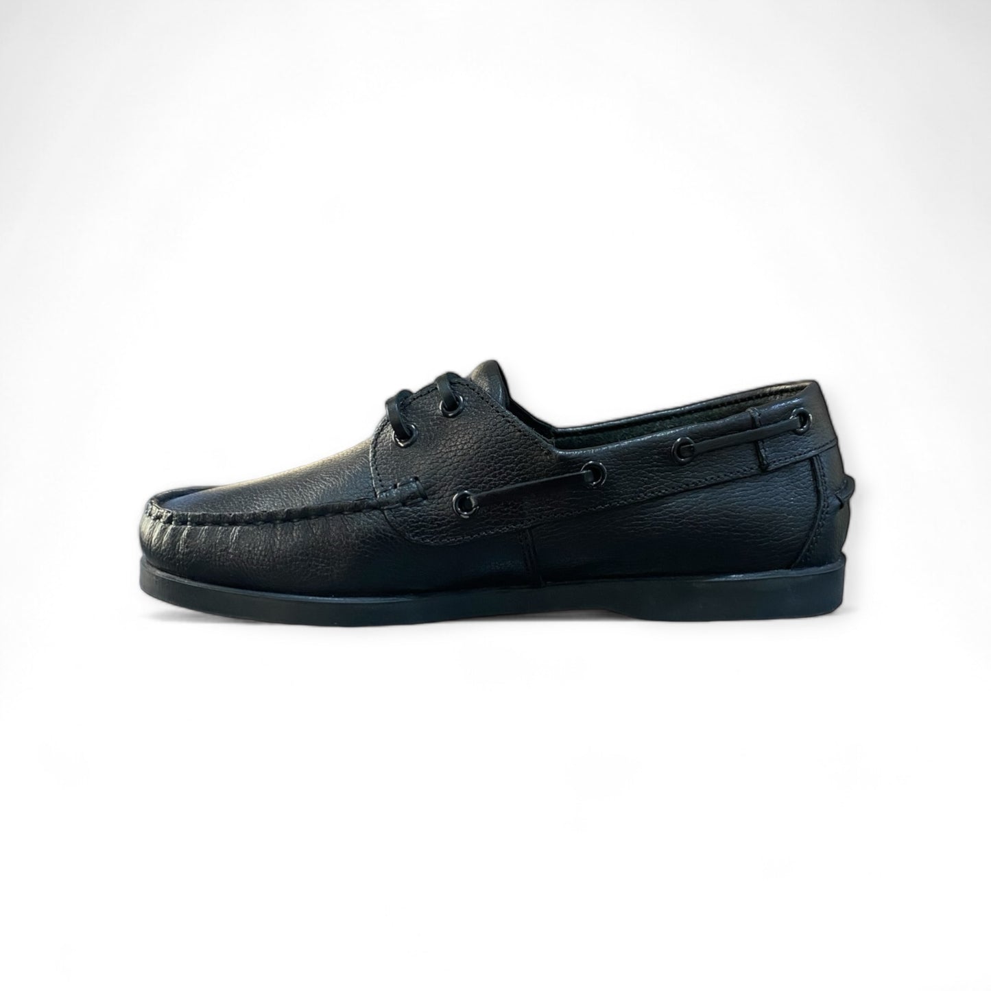 TREK STONE BOAT SHOES - BLACK