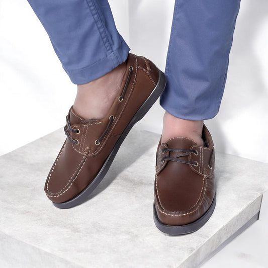 HAMMER & SMITH TIMORO BOAT SHOES - BROWN