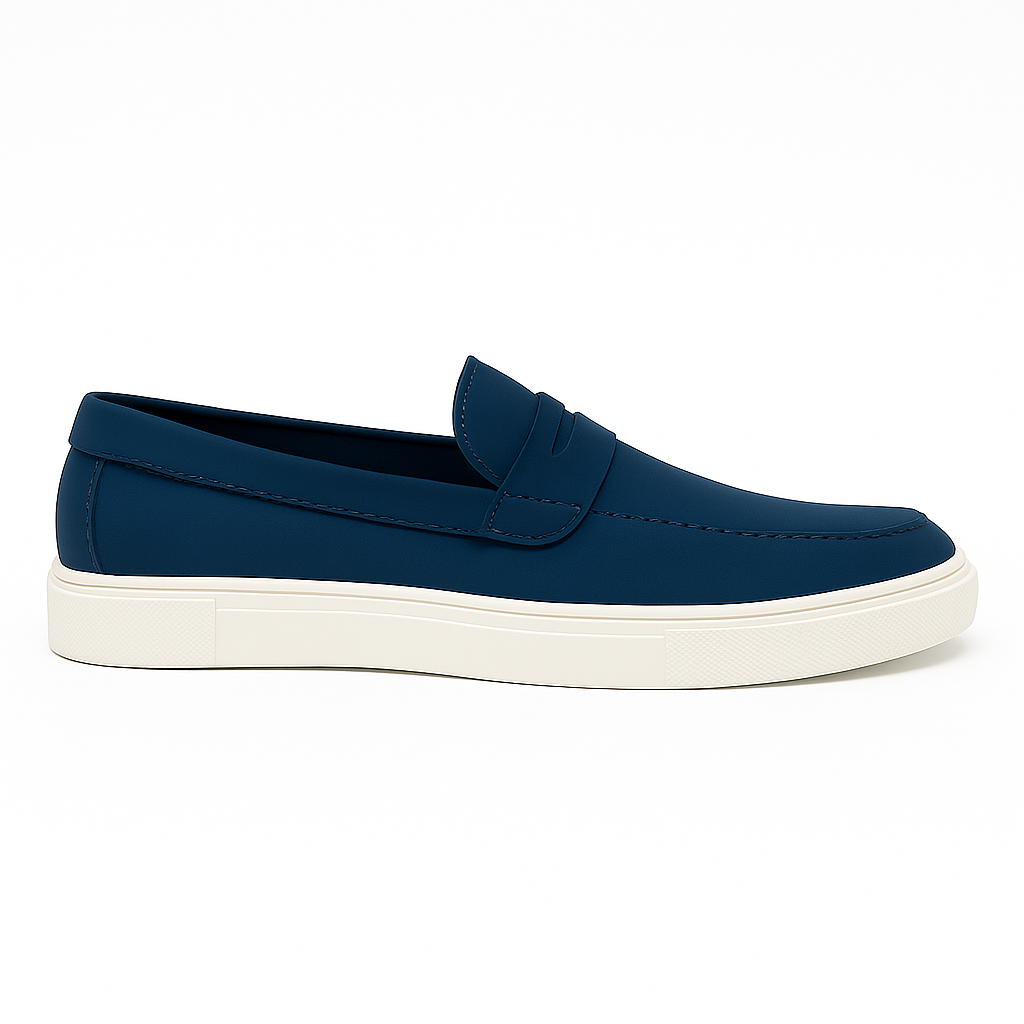 DAMASK SUEDE LOAFERS - BLUE