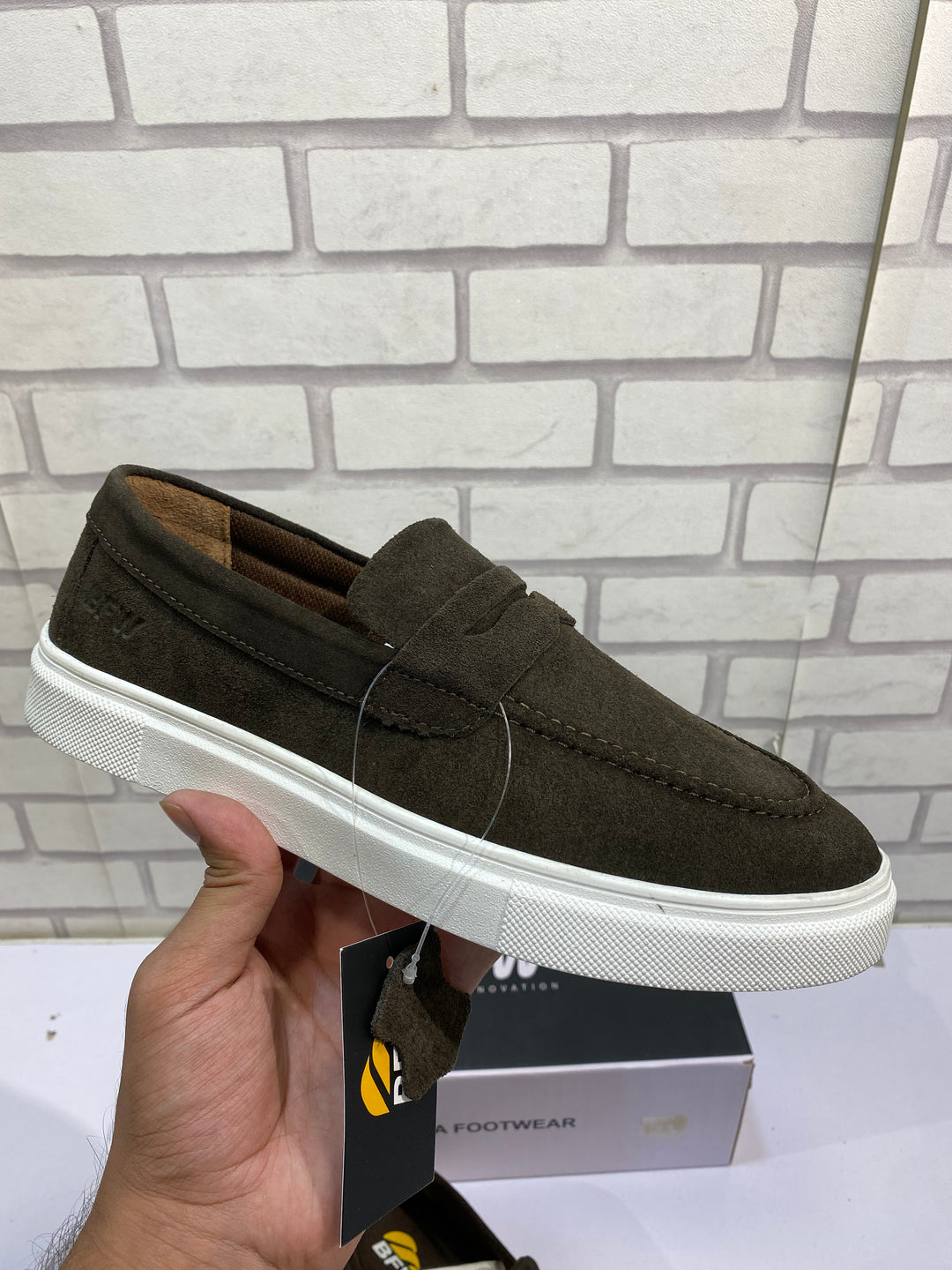 DAMASK SUEDE LOAFERS - BROWN