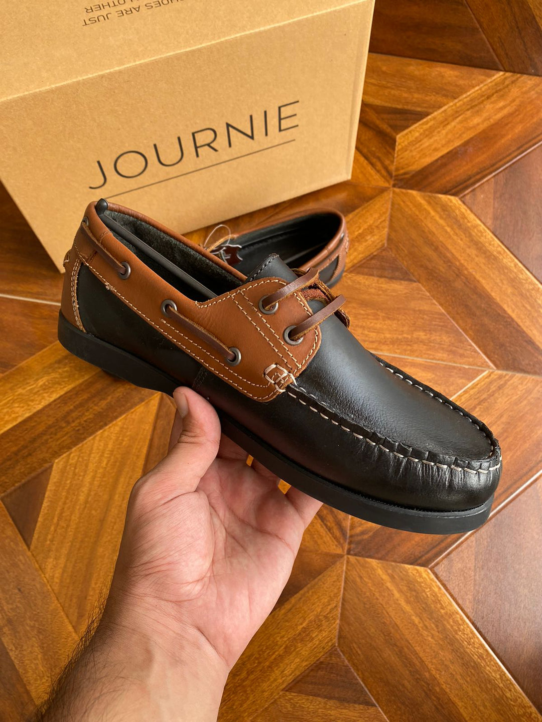 JOURNIE BOAT SHOES - OAK (6)