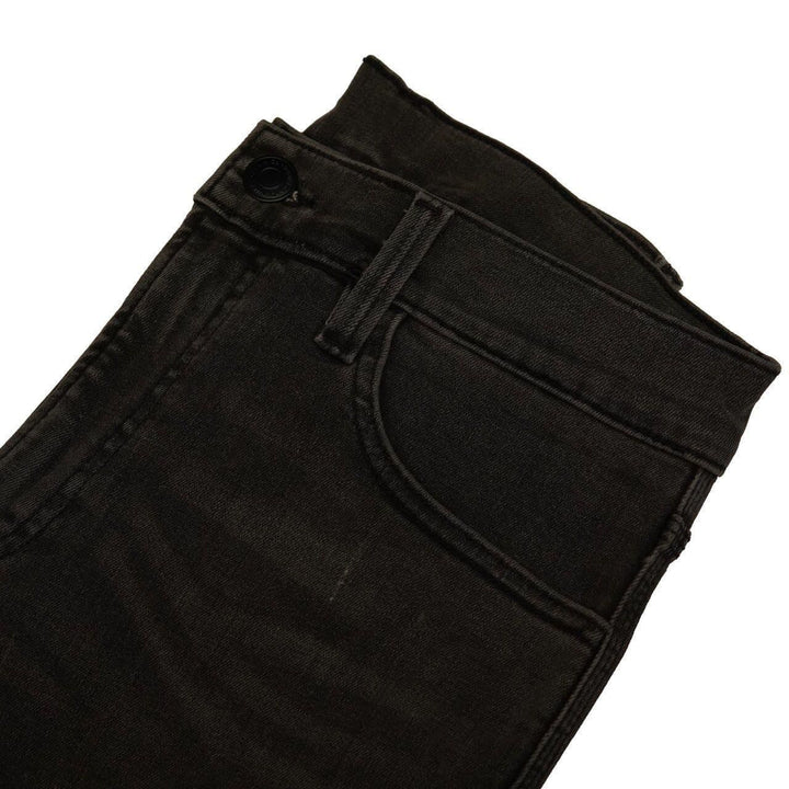 LABEL CUT BRANDED DENIM JEANS - BROWN