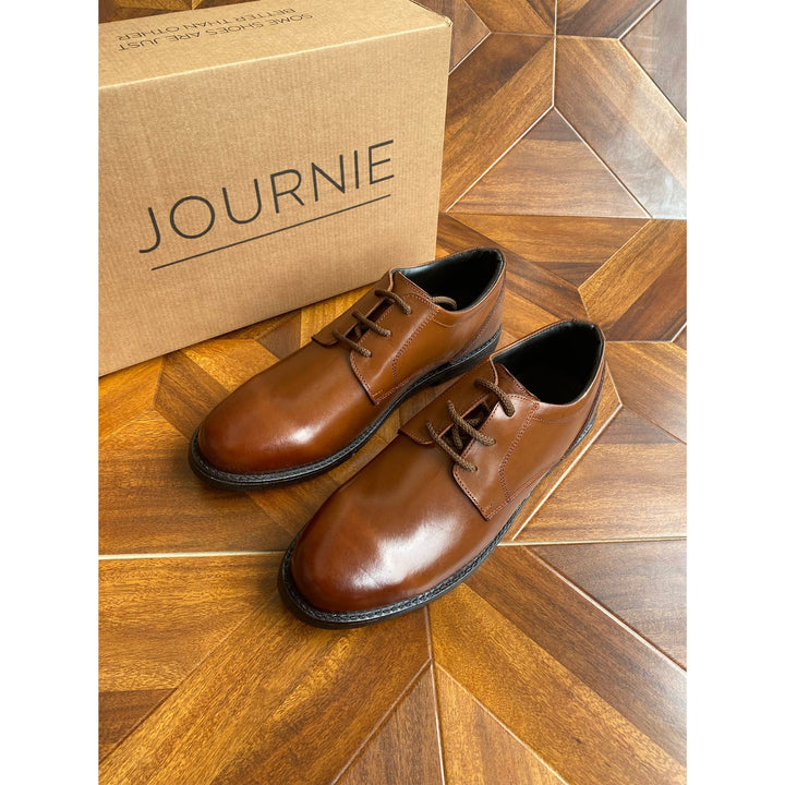 JOURNIE  DRESS OXFORD - TAN (3)