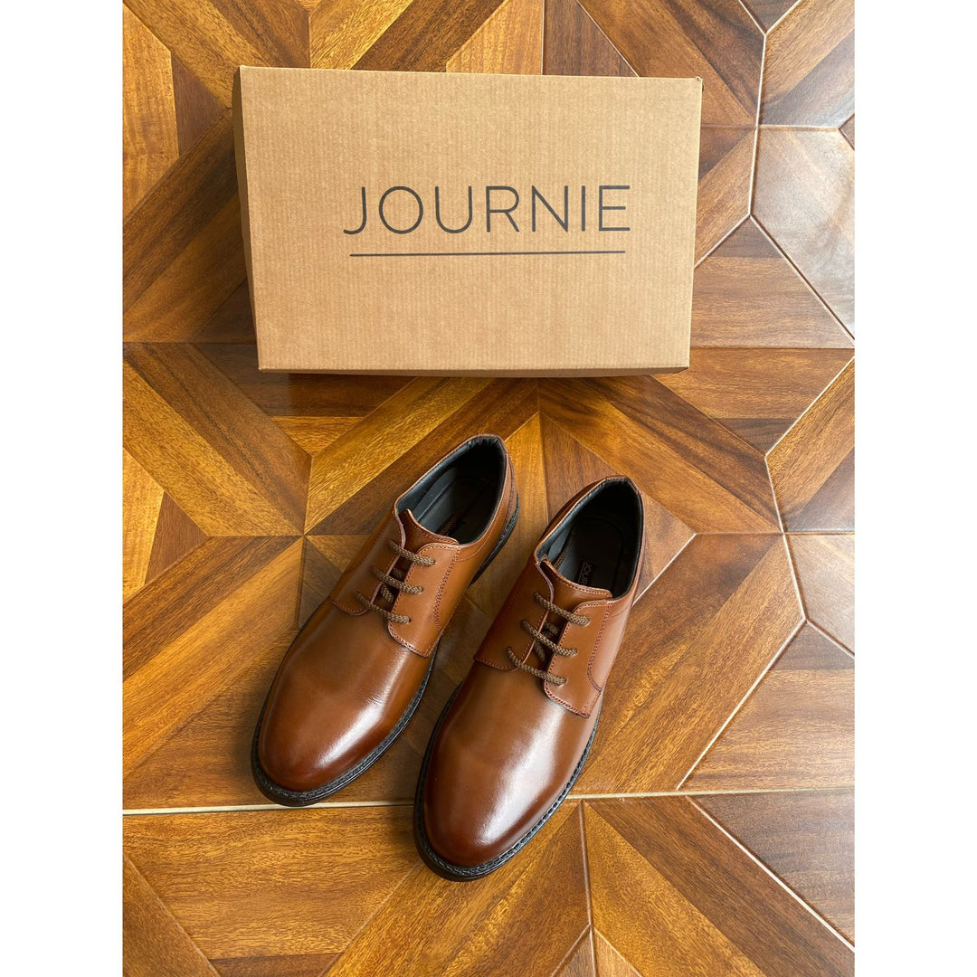 JOURNIE  DRESS OXFORD - TAN (6)