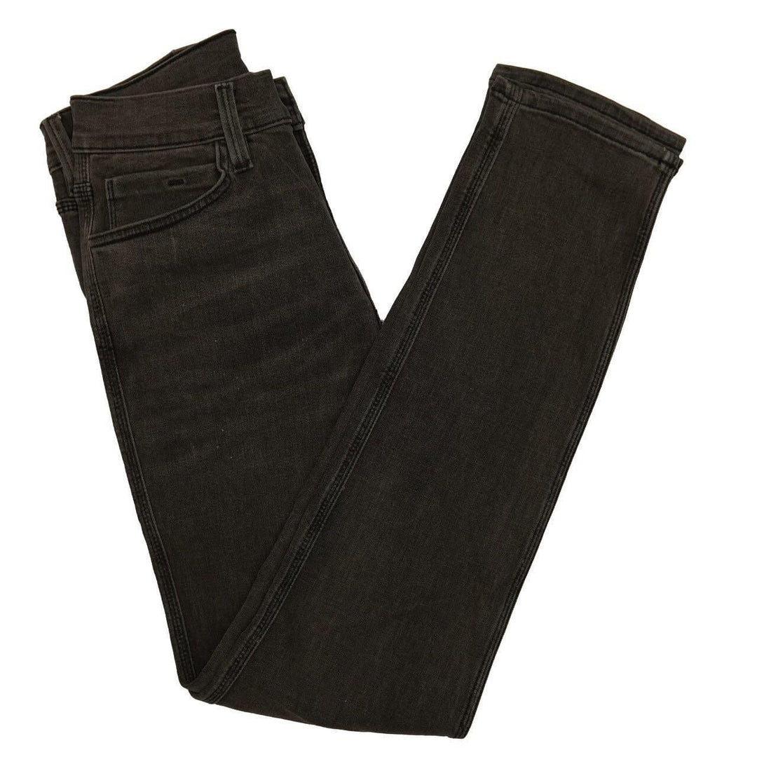 LABEL CUT BRANDED DENIM JEANS - BROWN