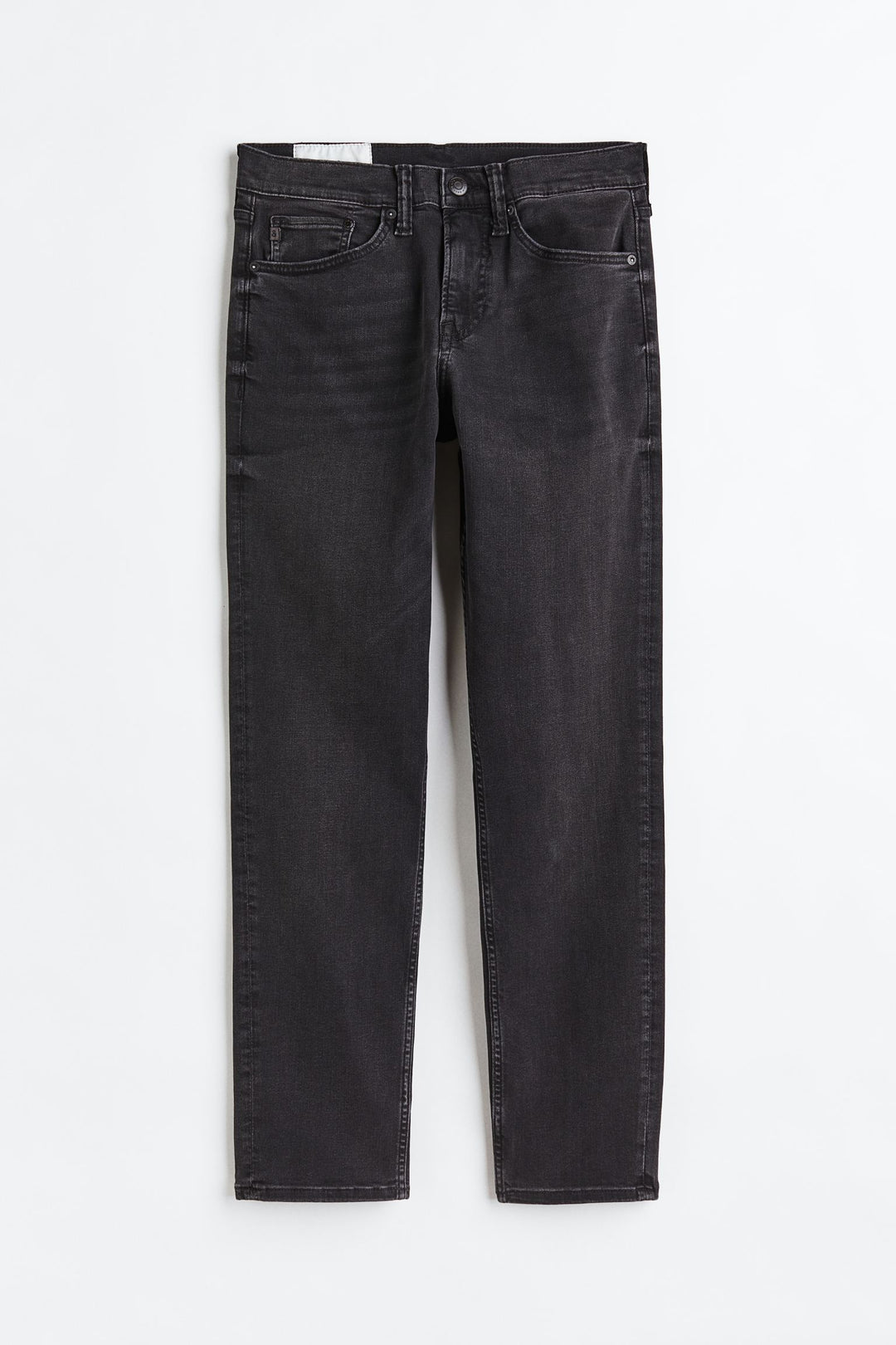 LABEL CUT BRANDED DENIM JEANS - BLACK